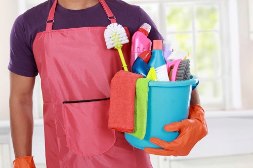 Professional garment care at Stockwell cleaners with fresh clothing preparation