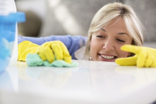 Professional house cleaning in Stockwell in a modern living room